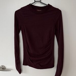 Athleta Long Sleeve Crewneck Top - Wine